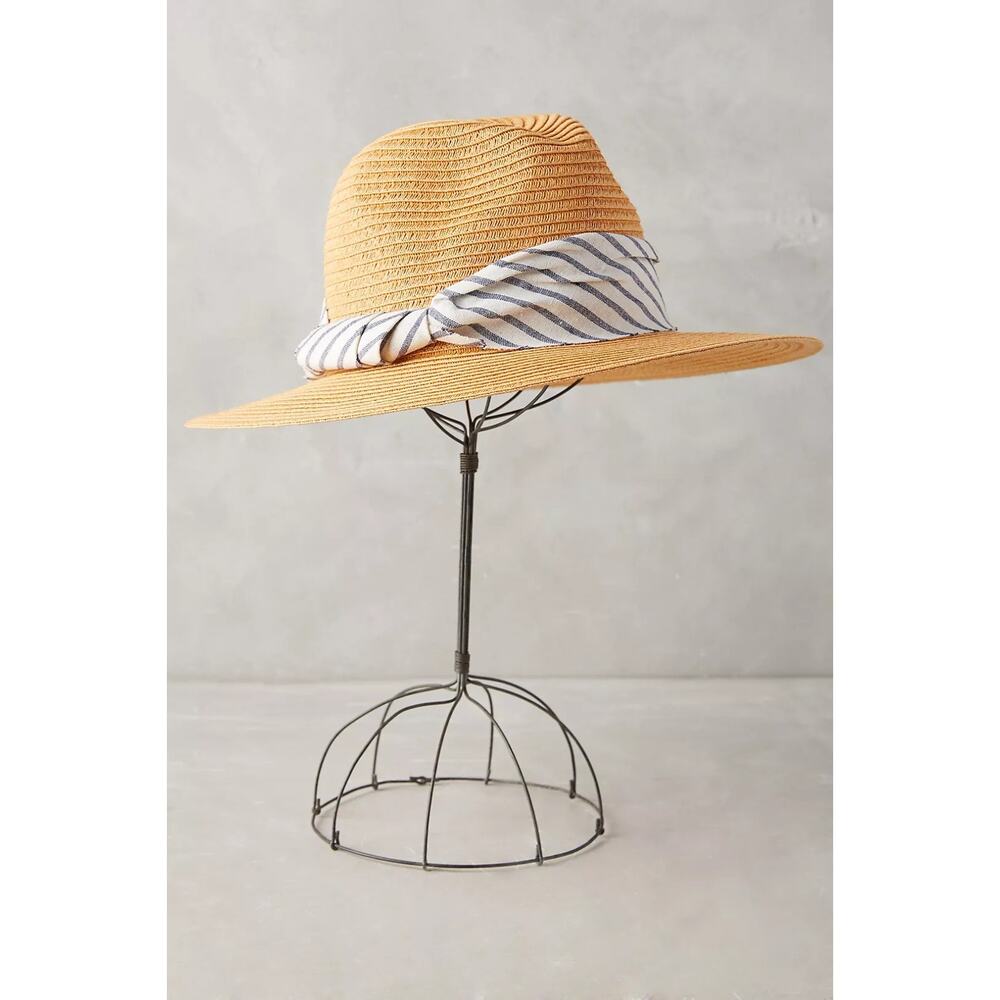 Hat Attack Women's Paper/Polyester Blend Straw Fe… - image 1